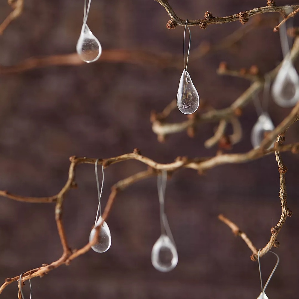 Anthropologie Raindrop Glass Ornaments - Picture 4 of 6
